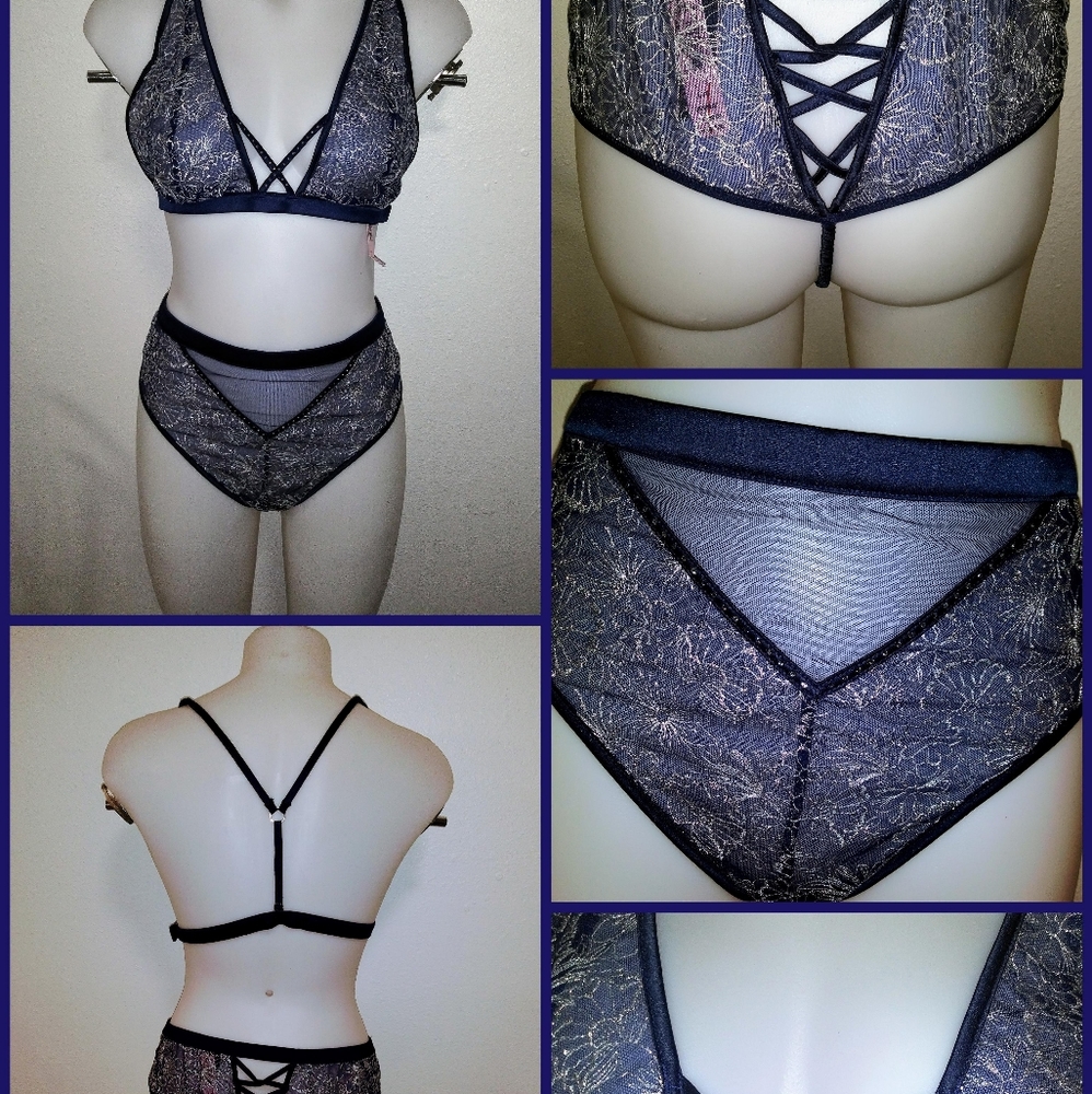 Nwt large navy vs set
